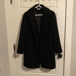 Black wool like coat Size Large